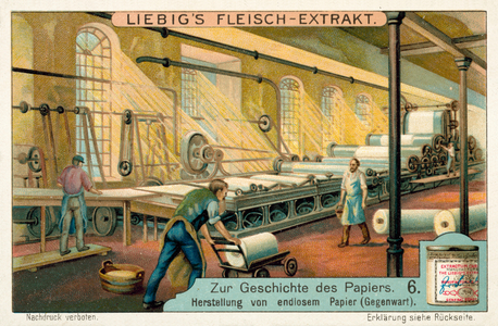 Manufacturing rolls of paper (chromolitho)