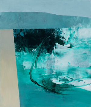 Emerald Curve, 1999 (Mixed media on panel)