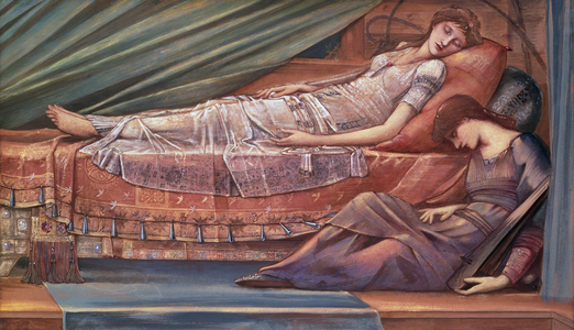 The Sleeping Princess (oil on canvas)