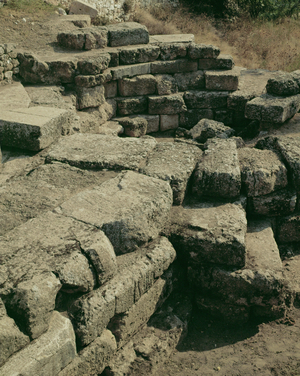 The Electra Gate, Thebes, where Kapaneus is said to have been struck by Zeus' lightning