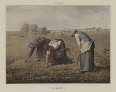 Les Glaneuses (colour litho)