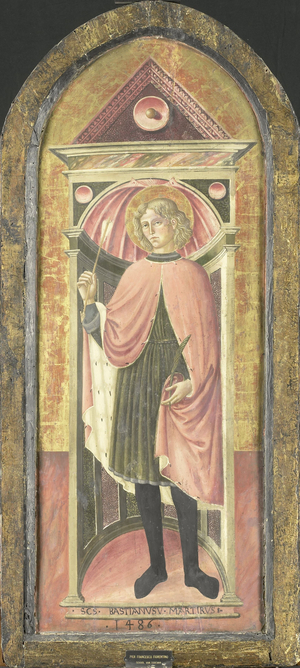 Saint Sebastian, 1460 (oil on panel)