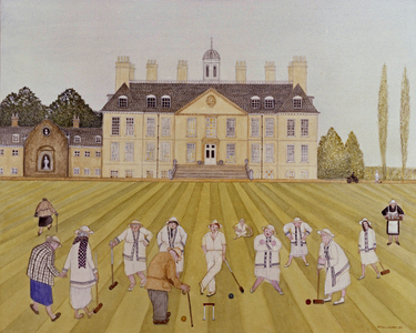 Croquet on the Lawn, 1989 (watercolour on paper)