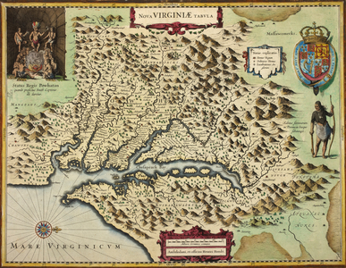 A map of Virginia (hand-coloured engraving)