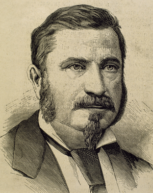 Portrait of Manuel Orovio Echague (1817-1883), Aristocrat, lawyer and Spanish politician (engraving)
