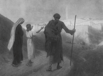 The first visit to the temple (litho)