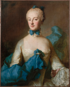 Portrait of Marie-Anne-Josèphe of Bavaria, Margravine of Baden (1734-1776), circa 1750 (oil on canvas)