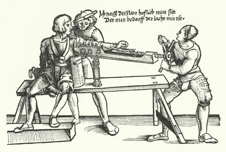 Treating a soldier with a wounded arm (engraving)