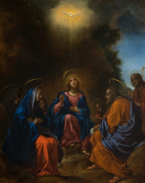 The Descent of the Holy Spirit, 17th century ((oil on panel))