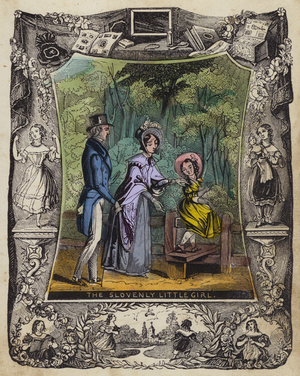 The Slovenly Little Girl (coloured engraving)