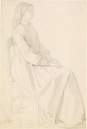 Portrait of Elizabeth Siddal, 1854 (pencil on paper)