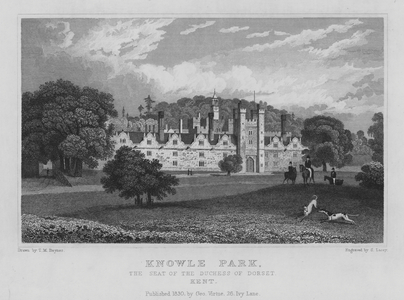 Knowle Park, the seat of the Duchess of Dorset, Kent (engraving)