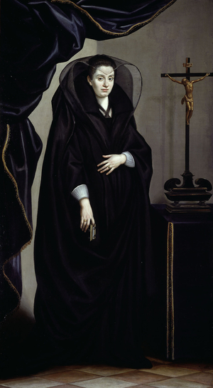 Portrait of a Noblewoman Dressed in Mourning, c.1600 (oil on canvas)