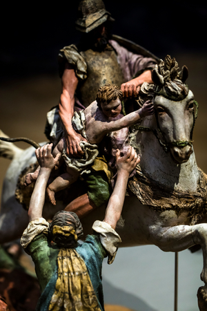 The Massacre of the Innocents (polychrome wood, coated canvas, metal)