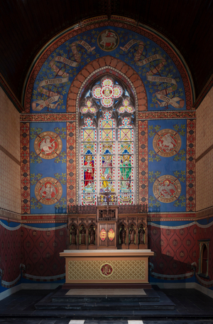 Parish church (Schelderode, parochiekerk Sint-Martinus). Interior. The choir (photo)
