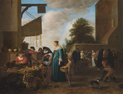 Vegetable Market, c.1660 (oil on oak wood)