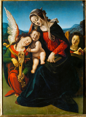 Madonna and Child with angels, 1505-1510 (oil on wood)