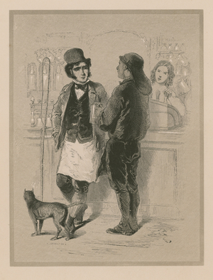 Drinking in a London tavern (engraving)