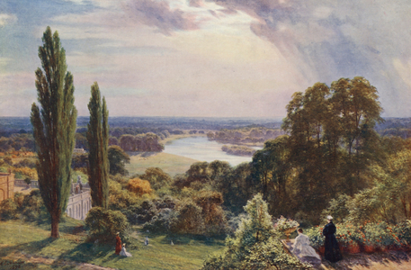 The Thames from Richmond Hill (colour litho)