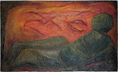 Lips, 1950-68 (mixed media on board)