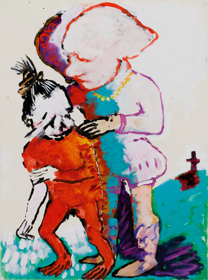 Lancelot and Guinevere, 1981-82  (Acrylic on paper)
