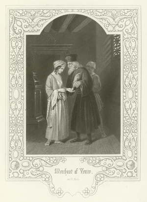 Merchant of Venice, Act II, Scene v (engraving)