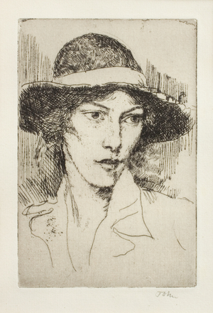 A Girl's Head, 1919 (etching on paper)