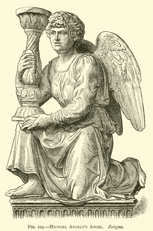 Michael Angelo's Angel, Bologna (engraving)