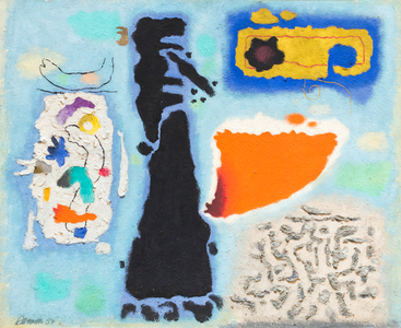 Joke, 1954 (oil on masonite)