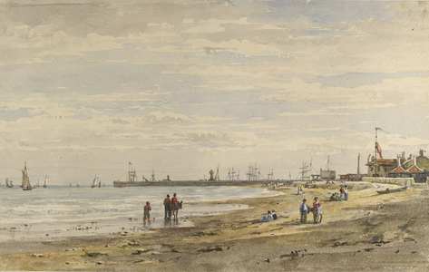Ramsgate Pier, August 1838 (watercolour on paper)