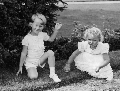 Sweden 1936 Princess Astrid with Prince Baudouin of Belgium …, 1936 (photo)
