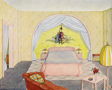 Bed-Room (colour litho)