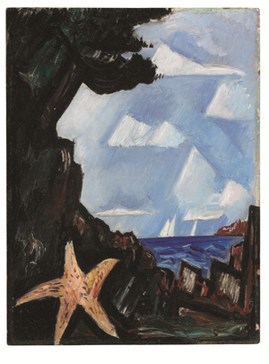 Sea View--Starfish, New England, 1934 (oil on board)