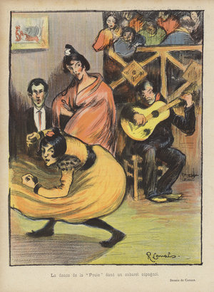 Illustration for Le Rire (colour litho)