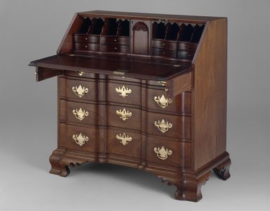 Desk, 1775-90  (mahogany, zebrawood, & white pine)
