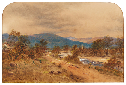 The Road to Glen Cluny, Braemar - 1876 (watercolour)