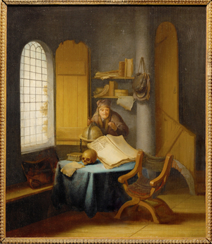 A scholar in his study …