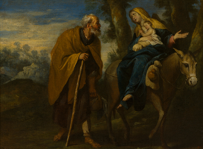 The Flight into Egypt, c.1618-57 (oil on canvas)