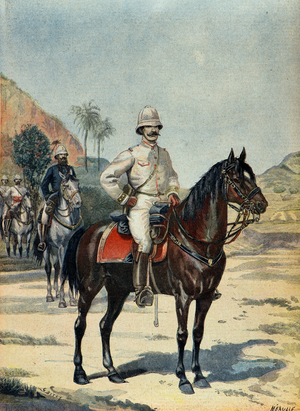 General Joseph Gallieni in Madagascar in 1899 (Engraving)