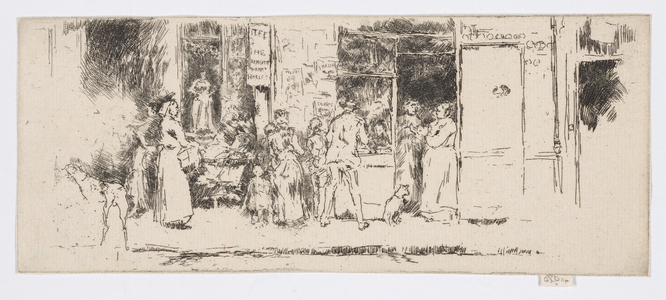 Newspaper-Stall, Rue de Seine, c.1892-93 (etching; ink on paper)