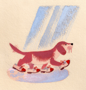 Illustration from 'Sit Down and Listen' by Silva Kaputikyan, 1969 (gouache on paper)