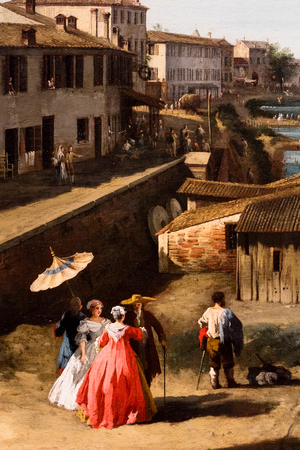 View of the Dolo mills on the Brenta, ca. 1732/35 (Oil on canvas)