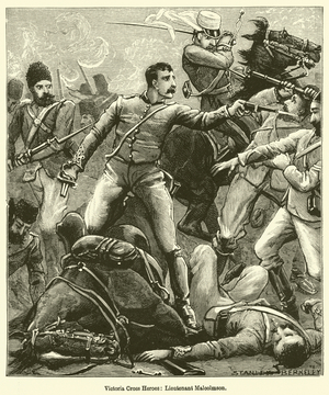 Victoria Cross Heroes, Lieutenant Malcolmson (engraving)