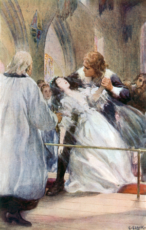 Lorna fell across my knees (colour litho)