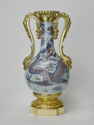 Vase, Jingdezhen, Jiangxi Province, China (porcelain with gilt-bronze mounts) (see also 3502633)