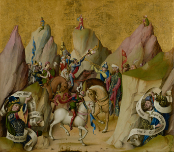 The Meeting of the Three Kings, with David and Isaiah, c.1475 (oil and gold leaf on panel)