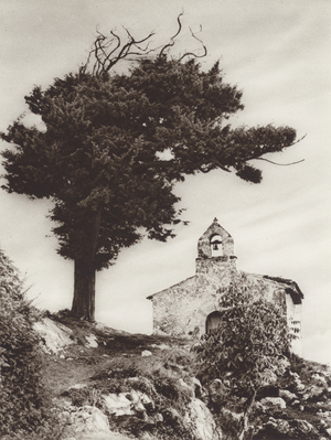 Spain: Lonely Chapel (b/w photo)