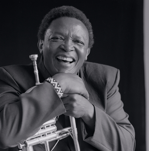 Hugh Masekela soon after his return to South Africa in the 1980s (photo)