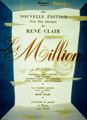 Le million (The Million), 1931 (poster)