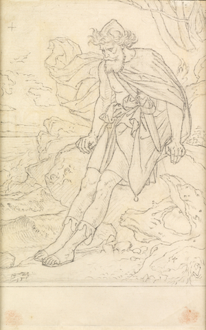 Ulysses on Ogygia (pencil on paper)